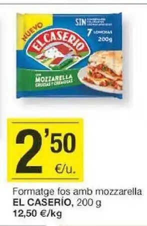 BonpreuEsclat Formatge fos amb mozzarella el caserío oferta