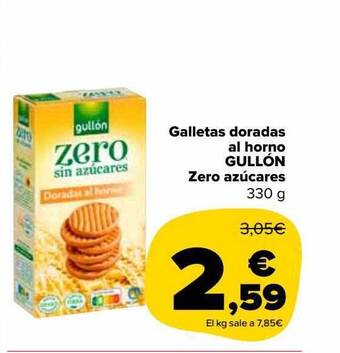 Carrefour Market Galletas doradas al horno gullón zero azúcares oferta