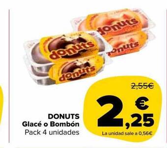 Carrefour Market Donuts glacé o bombón pack 4 oferta