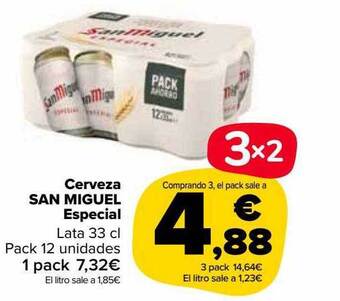 Carrefour Market Cerveza san miguel especial lata pack 12 oferta