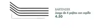 Casa Bartender juego de 4 pajitas con cepillo oferta