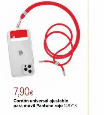 Cadena88 Cordón universal ajustable para móvil pantone rojo oferta