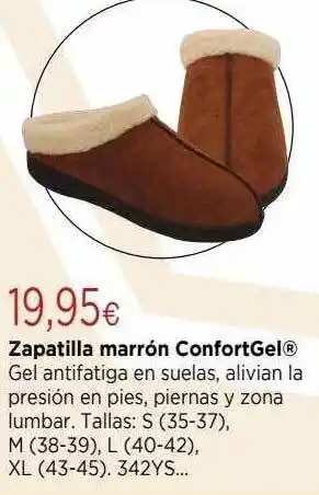 Cadena88 Zapatilla marrón confortgel oferta