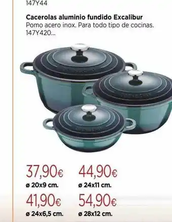 Cadena88 Cacerolas aluminio fundido excalibur oferta