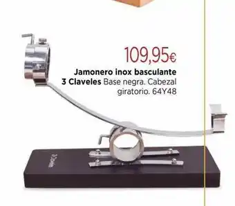 Cadena88 Jamonero inox basculante 3 claveles oferta