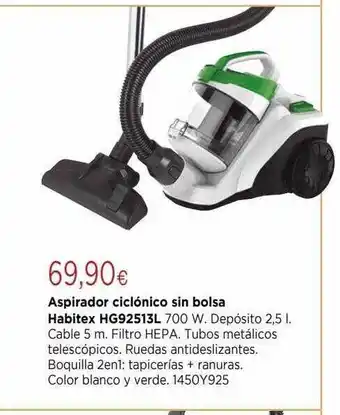 Cadena88 Aspirador ciclónico sin bolsa habitex gh92513l oferta