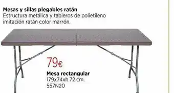 Cadena88 Mesa y sillas plegables ratán oferta