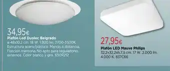 Cadena88 Plafón led duolec belgrado plafón led mauve philips oferta