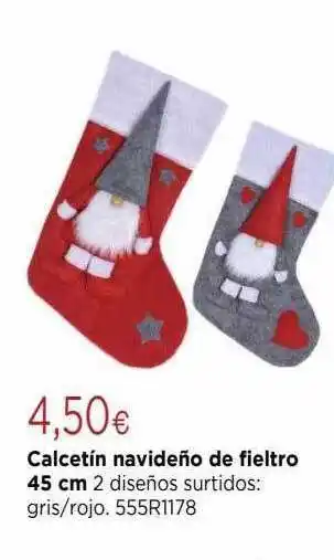 Cadena88 Calcetin navideño de fieltro 45 cm oferta