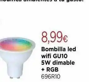 Cadena88 Bombilla led wifi gu10 5w dimable + rgb oferta