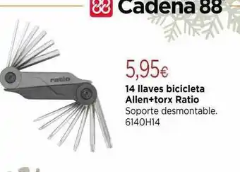 Cadena88 14 llaves bicicleta allen+torx ratio oferta