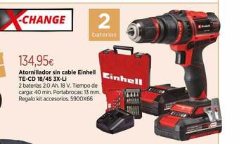 Cadena88 Atornillador sin cable einhell te-cd 18 45 3x-li oferta