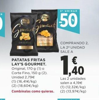 Supercor Patatas Fritas Lay's Gourmet oferta