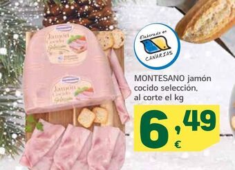 HiperDino Jamón cocido montesano oferta