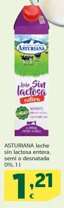 HiperDino Leche sin lactosa asturiana oferta