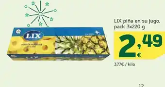 HiperDino Piña en almíbar oferta