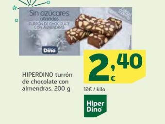 HiperDino Turrón de chocolate hiperdino oferta