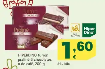 HiperDino Turrón de chocolate hiperdino oferta