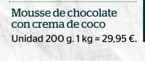 La Sirena Mousse de chocolate oferta