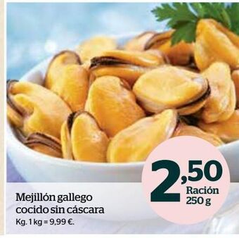 La Sirena Mejillones cocidos oferta