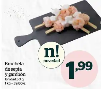 La Sirena Brochetas de sepia oferta