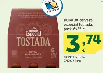 HiperDino Dorada cereza especial tostada pack 6x25 cl oferta