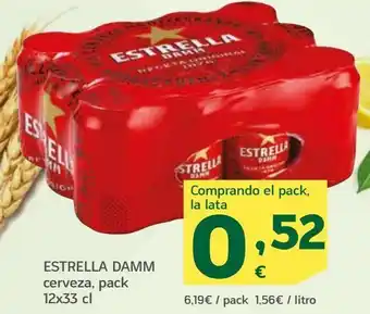 HiperDino Estrella damm cerveza, pack 12 x 33 cl oferta