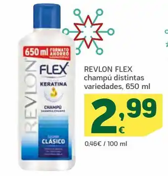 HiperDino Revlon flex champú distintas variedades oferta
