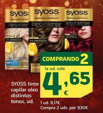 HiperDino Syoss tinte capilar oleo distintos tonos oferta