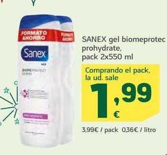 HiperDino Sanex gel biomeprotec prohydrate oferta