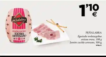BM Supermercados Peñalbra egositako urdaiazpikoa artisau erara jamón cocido artesano oferta