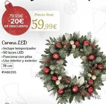 Costco Corona led incluye temperizador oferta
