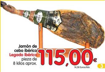 Alimerka Legado Ibérico Jamón De Cebo Ibérico Pieza De 8 Kilos Aprox oferta