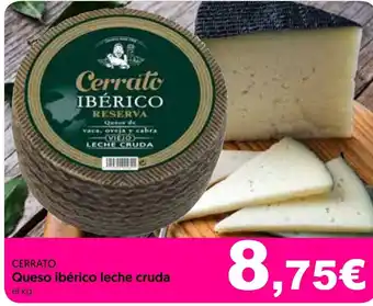 Hiper Usera Cerrato Queso Ibèrico leche cruda oferta