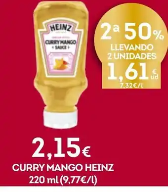 Hiper Usera Curry Mango Heinz 220ml oferta