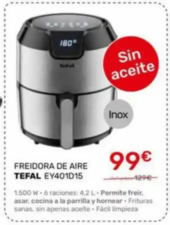 Cenor Freidora de arie tefal eu401d15 oferta