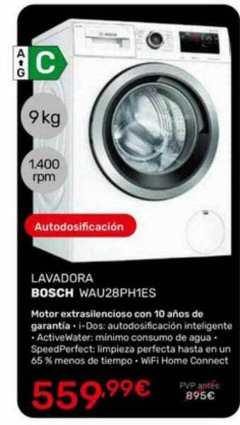 Cenor Lavadora bosch wau28ph1es oferta