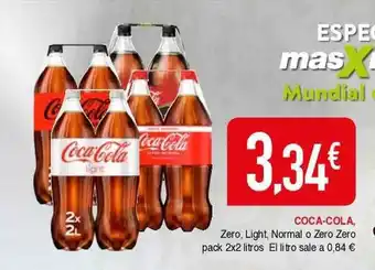 Masymas Coca-cola zero light normal o zero zero oferta