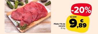 Carrefour Market Filete 1a a de vacuno el kg oferta