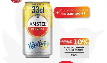 Alcampo Cerveza con limón amstel radler oferta
