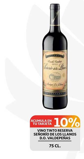 Alcampo Vino tinto reserva señorio de los llanos d.o. valdepeñas oferta