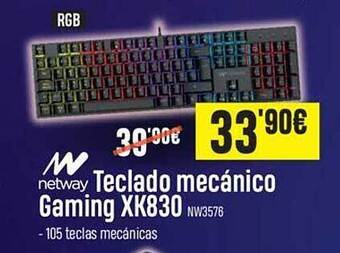 Beep Netway teclado mecánico gaming xk830 oferta