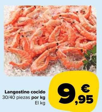Carrefour Market Langostino cocido 30-40 piezas por kg el kg oferta