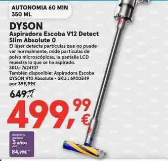 Worten Dyson aspiradora escoba v12 detect slim absolute 0 oferta