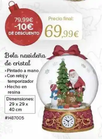 Costco Bola navideña de cristal oferta
