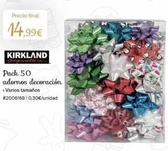 Costco Kirkland pack 50 adornos decoración oferta