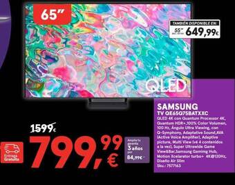 Worten Samsung tv qe65q75batxxc oferta