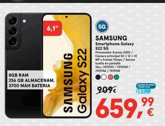 Worten Samsung smartphone galaxy s22 5g oferta