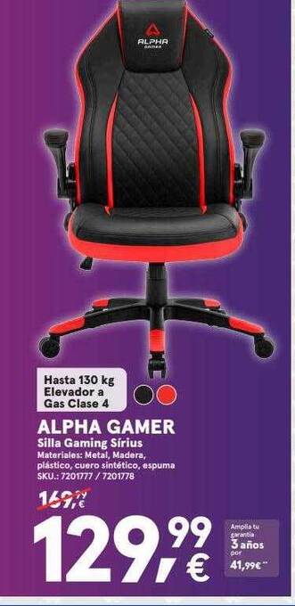 Worten Alpha gamer silla gaming sirius oferta