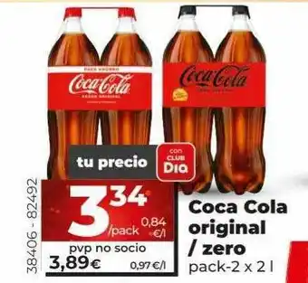 Dia Coca cola original - zero pack-2 oferta